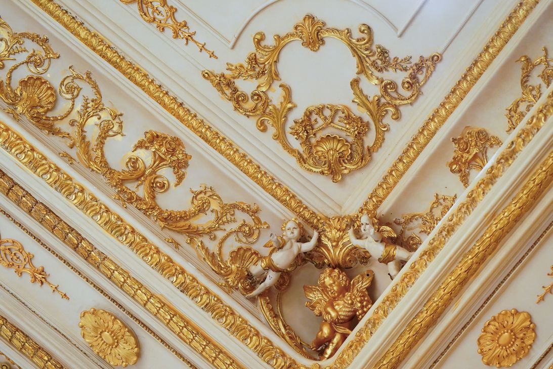 Gold decorations inside the Grand Ballroom at Mar-a-Lago in Palm Beach, Florida, on October 31.