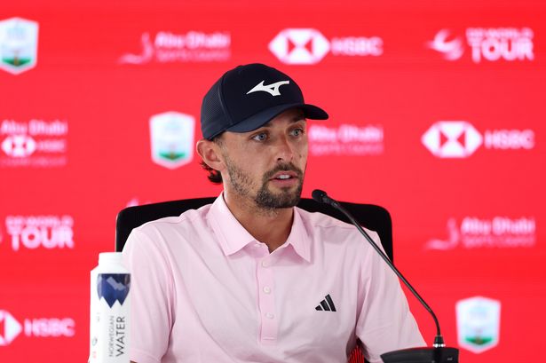 Marco Penge speaks to the media.