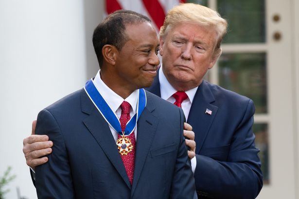 Trump presented Tiger Woods with the Presidential Medal of Freedom in 2019