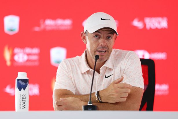 Rory McIlroy speaks at a press conference