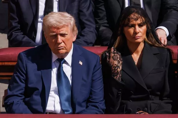 Trump and Melania side by side