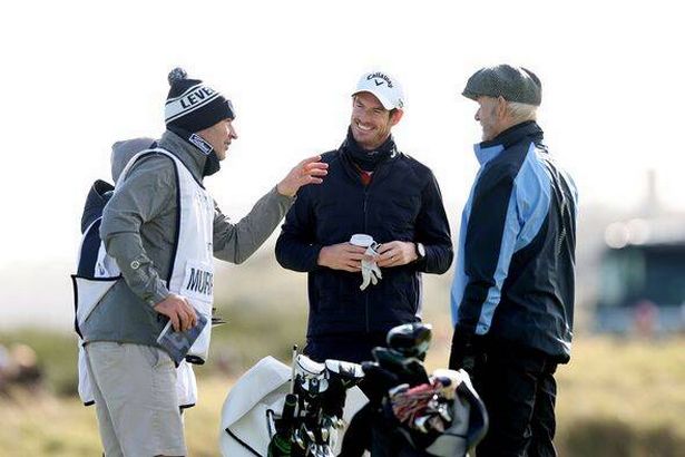 Andy Murray on a golf course