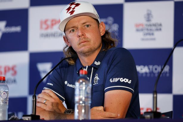 Cam Smith speaks to the media prior to the ISPS Handa Australian Open 2024 at Kingston Heath Golf Club on November 27, 2024 in Melbourne, Australia