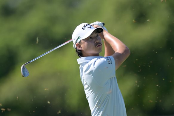 Australian Min Woo Lee during round one of the Australian PGA.
