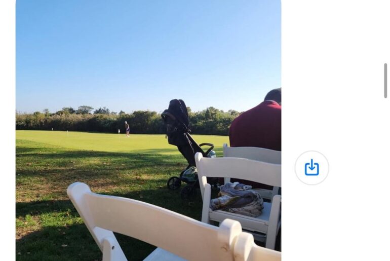 Random dude spends 2 hours practicing putts next to a wedding ceremony