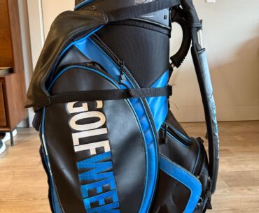 Thrift find, bag with a TV in the back???