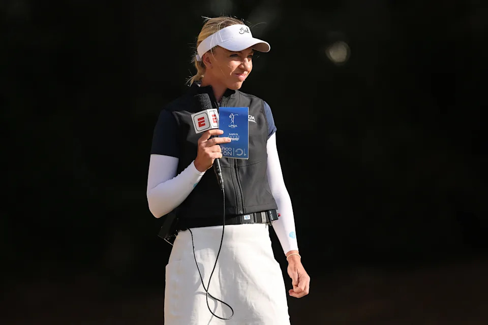 Sophia Popov of Germany looks on during the first round of the CME Group Tour Championship 2024 at Tiburon Golf Club on November 21, 2024 in Naples, Florida. (Photo by Michael Reaves/Getty Images)