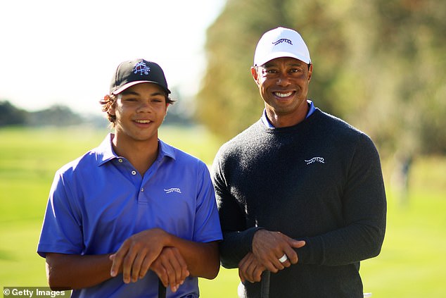 The rising golfer continues to emulate his famous father, Tiger Woods, with the honor