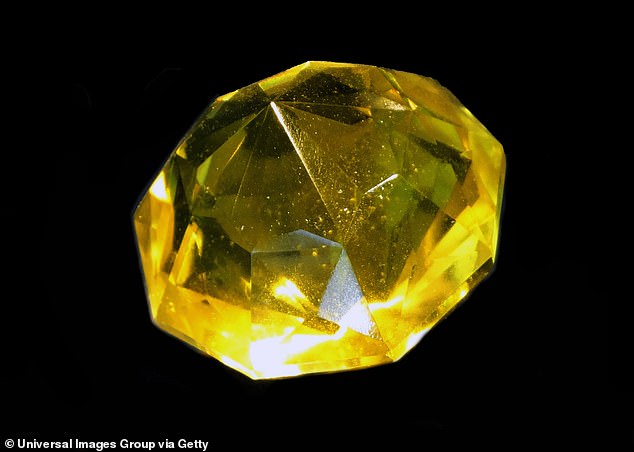 The 137-carat Florentine Diamond was tracked down to a bank vault in Canada (photo of a glass replica of the gem)
