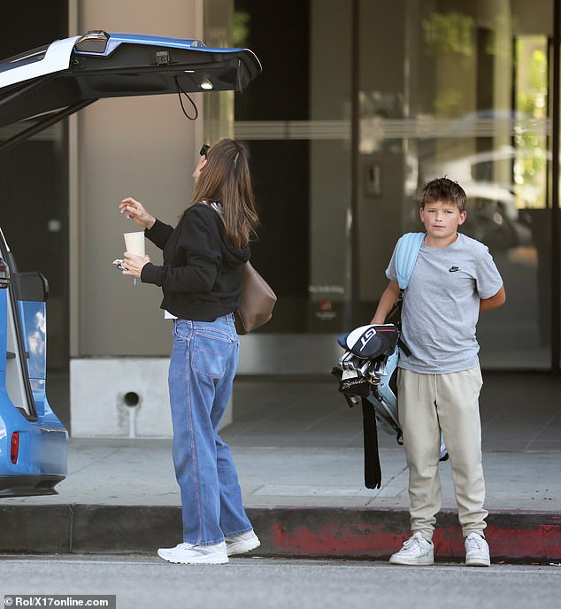 The 53-year-old actress - who shares three kids with ex-husband Ben Affleck - was seen bringing the 13-year-old to a golf lesson