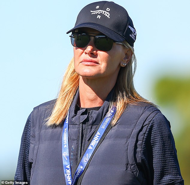 Her mother, Vanessa Trump, watched along from the ropes as she played the course in Florida