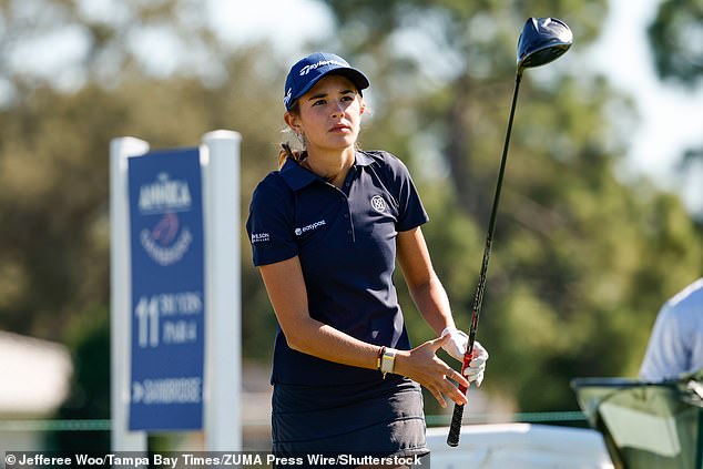 The 18-year-old carded a 13-over round and fell to the bottom of the leaderboard