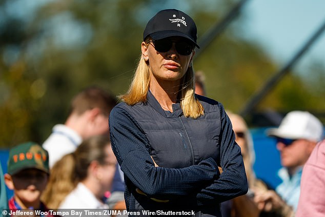 The teenager was supported by her mother, Vanessa Trump, who walked the course