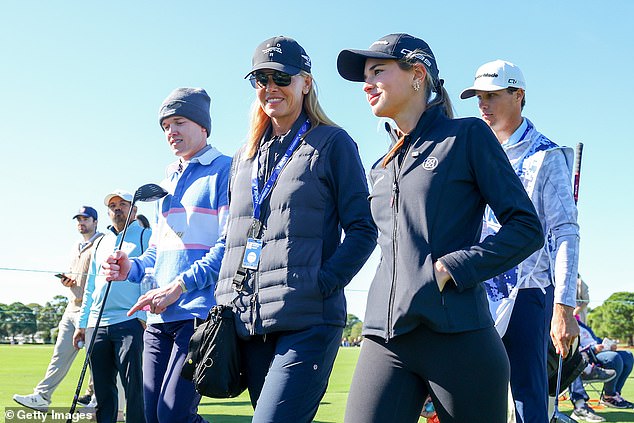 Tiger's girlfriend Vanessa Trump was supporting her daughter Kai at her first pro event