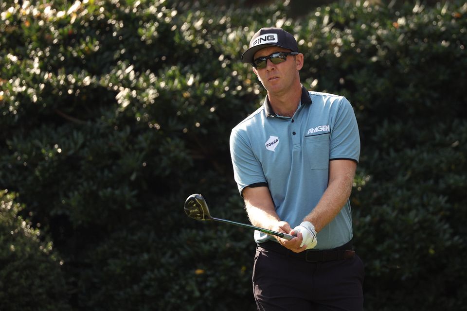 Séamus Power prepares to play his shot from the second tee during the second round of The RSM Classic. Photo: Mike Mulholland/Getty Images