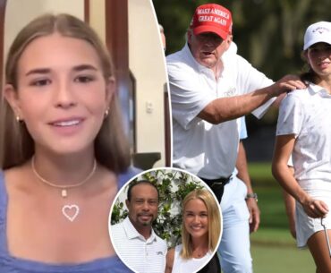 Kai Trump shares advice from grandpa Donald -- and mom's boyfriend Tiger Woods -- ahead of pro golf debut