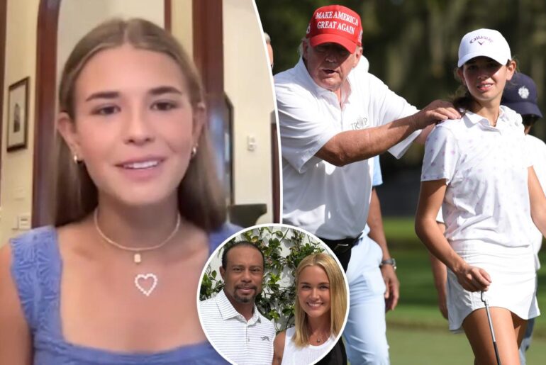 Kai Trump shares advice from grandpa Donald -- and mom's boyfriend Tiger Woods -- ahead of pro golf debut