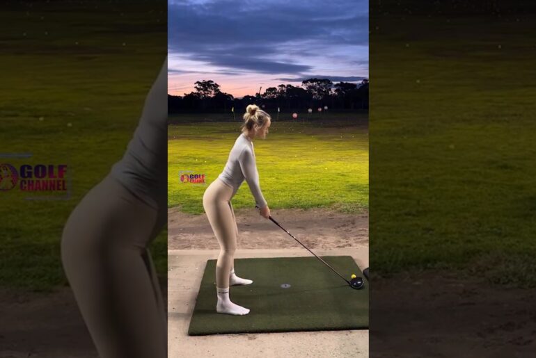 Amazing Golf Swing you need to see | Golf Girl awesome swing | Golf shorts |  Grace Hallinan