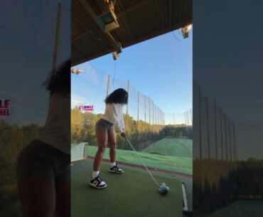 Amazing Golf Swing you need to see | Golf Girl awesome swing | Golf shorts | Bria Scottee