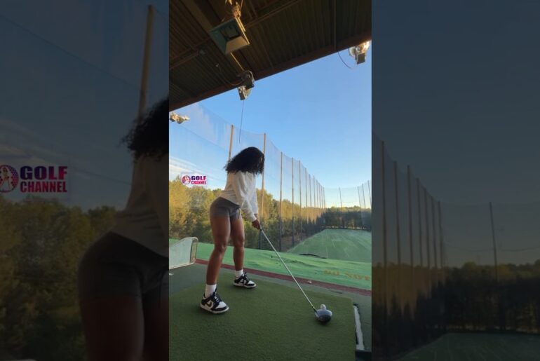 Amazing Golf Swing you need to see | Golf Girl awesome swing | Golf shorts | Bria Scottee