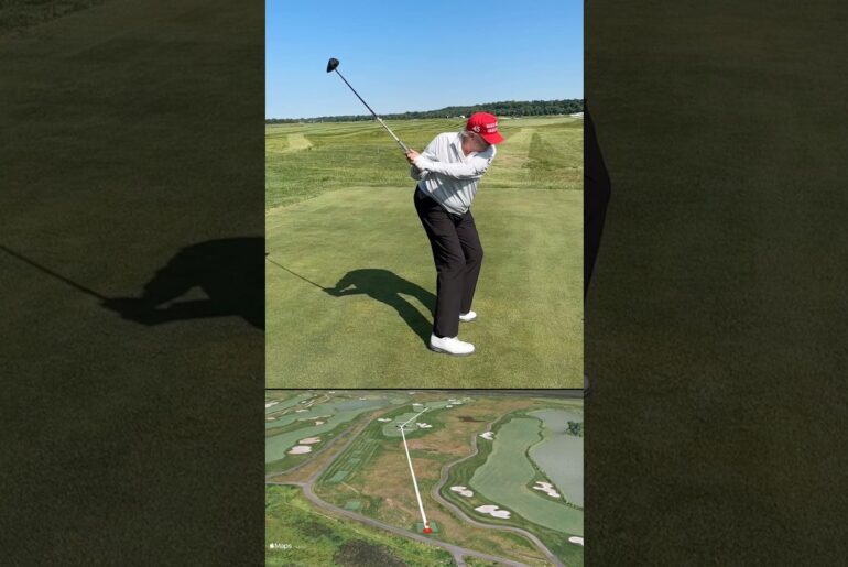 Donald Trump golf swing on Shot Tracer app.