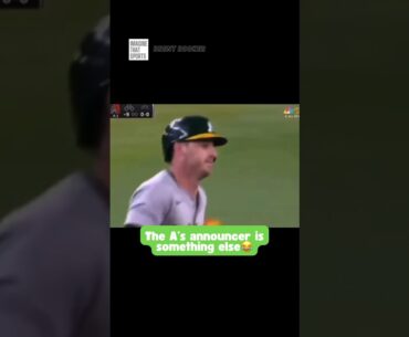 🟢🟡The A’s Announcer Does it AGAIN😂🟡🟢 #oakland #athletics #mlb