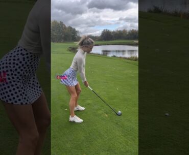 Amazing Golf Swing you need to see | Golf Girl awesome swing | Golf shorts | Lucy Robson