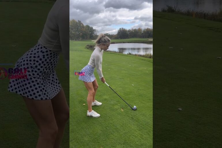 Amazing Golf Swing you need to see | Golf Girl awesome swing | Golf shorts | Lucy Robson