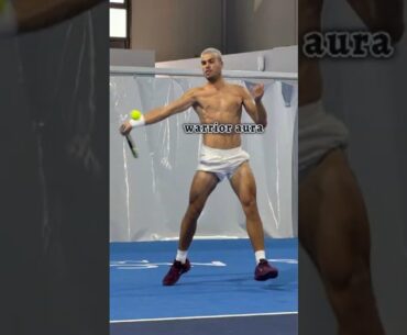 WARRIOR AURA - Carlos Alcaraz Shirtless Practicing at Laver Cup #tennis2025