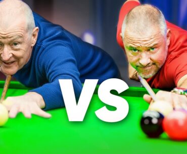 Steve Davis vs Stephen Hendry in a Snooker Skills Showdown!