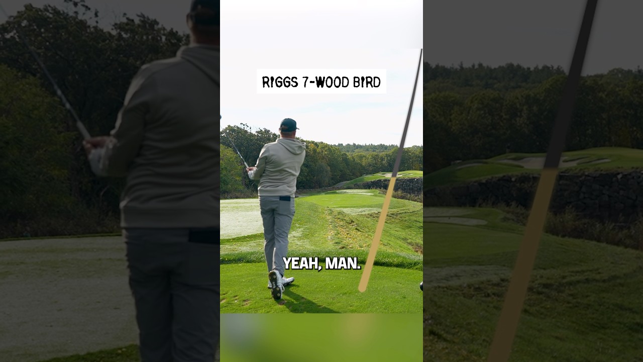 Riggs ALL OVER IT with the 7-wood. Talk about a dream start. Riggs ALL OVER IT with the 7-wood. Talk about a dream start.