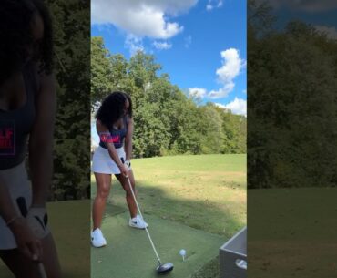 Amazing Golf Swing you need to see | Golf Girl awesome swing | Golf shorts | Bria Scottee