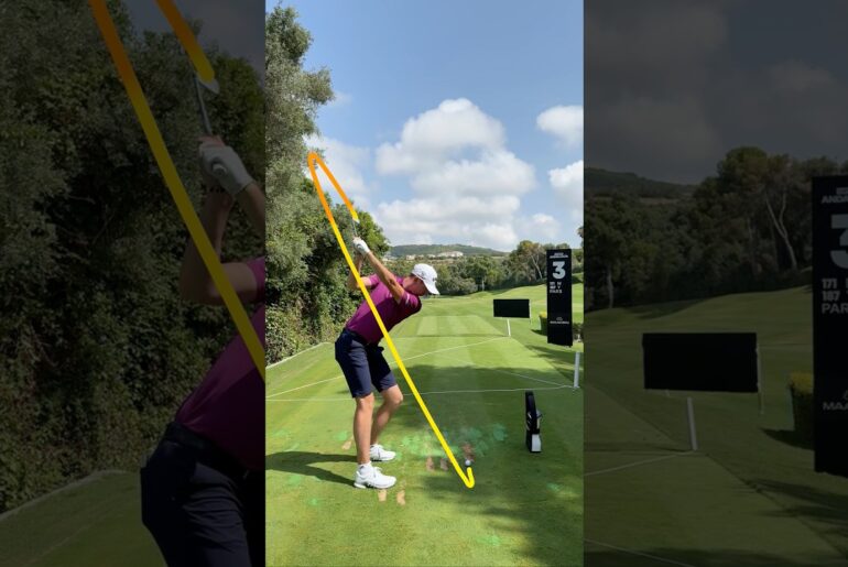 Tom McKibbin golf swing on Shot Tracer app.