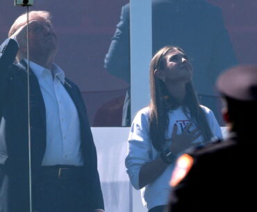 Donald Trump and Kai at the 2025 Ryder Cup