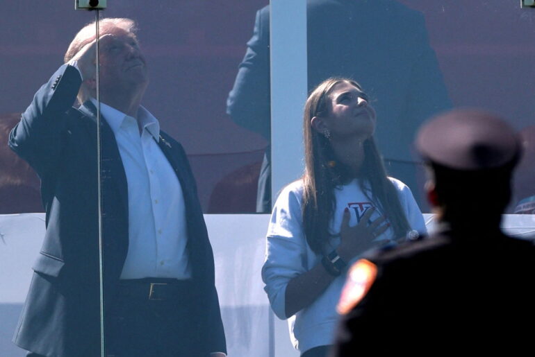 Donald Trump and Kai at the 2025 Ryder Cup