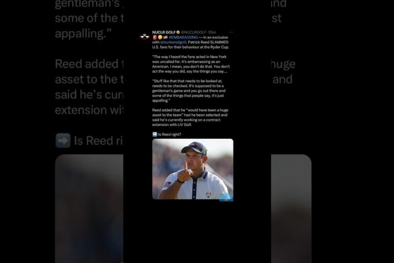 Patrick Reed Ryder Cup 2025 | #zachriddlegolf #golf #progolf #rydercup #rydercupeurope #rydercup2025