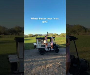 3 cart girls 😝😝 #golf #cartgirl #golf