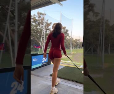 Amazing Golf Swing you need to see | Golf Girl awesome swing | Golf shorts | MOLLIE LOUISE WHITE