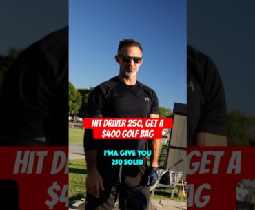 This golfer said, “I can hit 250 solid” even though he’s only been golfing for a year.