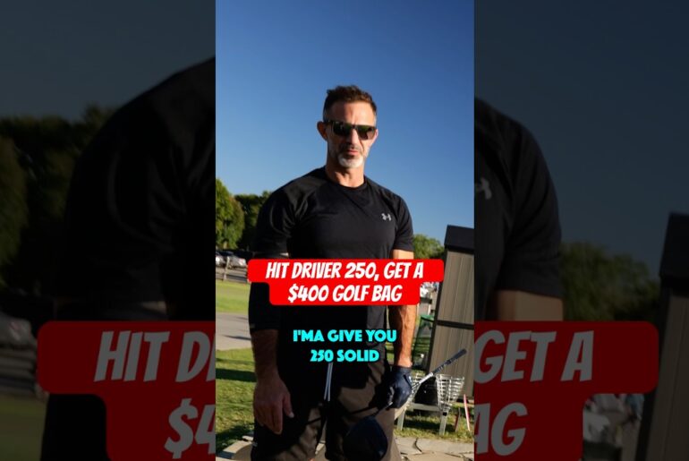 This golfer said, “I can hit 250 solid” even though he’s only been golfing for a year.