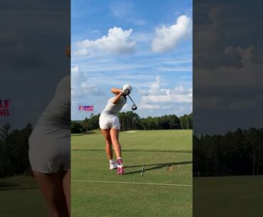 Amazing Golf Swing you need to see | Golf Girl awesome swing | Golf shorts | Elina Sinz