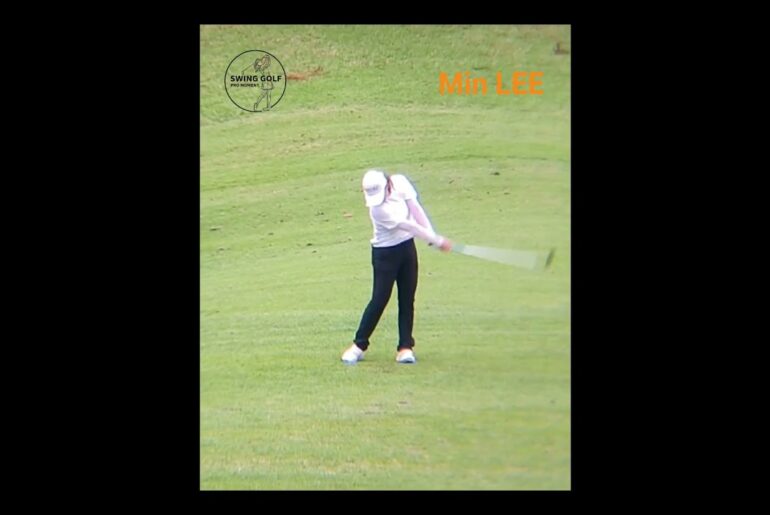 李旻Min LEE | Watch her stable backswing. Approach shot. Slow motion.🇹🇼