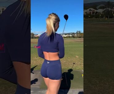 Amazing Golf Swing you need to see | Golf Girl awesome swing | Golf shorts | Antonia Harley