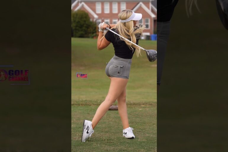 Amazing Golf Swing you need to see | Golf Girl awesome swing | Golf shorts | Kaelee Rene
