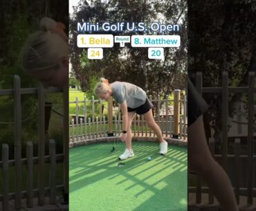 2025 Mini Golf U.S. Open Round 1, 1. Bella vs 8. Matthew (Holes 9-10) #golf #minigolf #usopen #viral