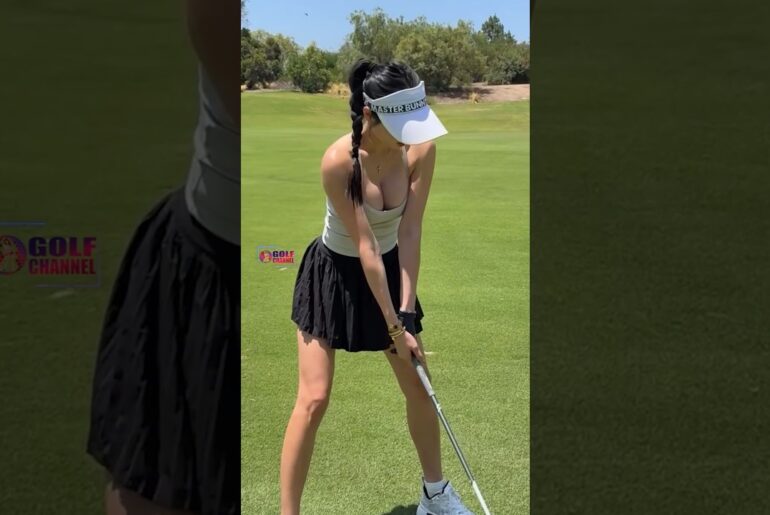 Amazing Golf Swing you need to see | Golf Girl awesome swing | Golf shorts | Jazz Foxy