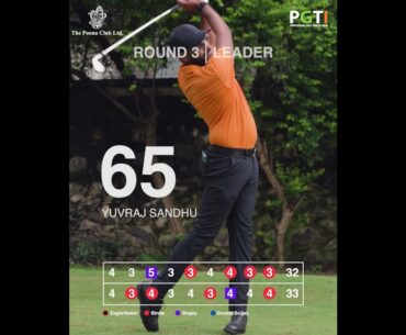 Yuvraj Sandhu maintaining the lead and topping the LEADERBOARD 🏌🏻