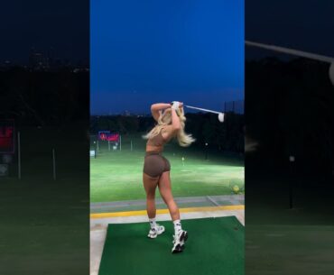 Amazing Golf Swing you need to see | Golf Girl awesome swing | Golf shorts | Emma Hartley