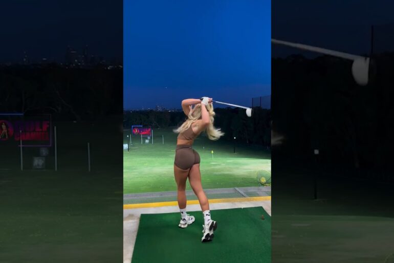 Amazing Golf Swing you need to see | Golf Girl awesome swing | Golf shorts | Emma Hartley