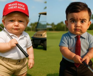 Baby Trump Takes Baby Zohran Mamdani Golfing With Him!